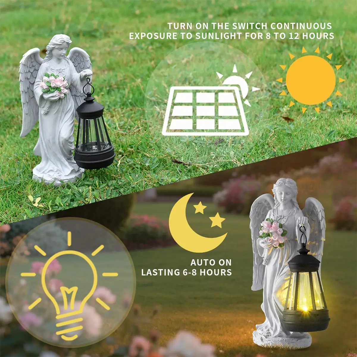 Sechseckige Solarlampe, Wegeleuchte, Hof, Außenstraßenlaternen für Landschaft, Terrasse, Gartenbeleuchtung, dekoratives wasserdichtes Tier