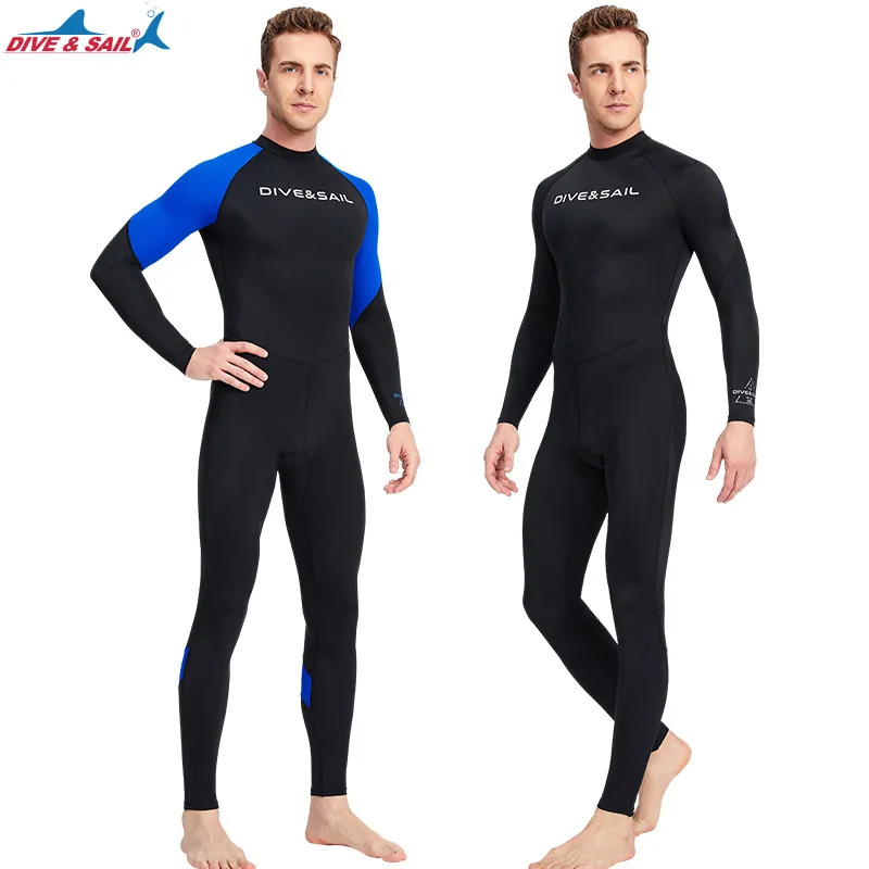 Mens Full Body Rash Guard Dive Skins Wetsuit Swimsuit, Sun UV Protection Long Sleeve One Piece Swimming Snorkeling Body Suit