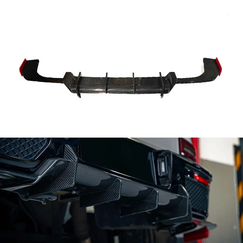 

2019-22Y W464 W463A B900 Rocket Dry Carbon Car Auto Body Kits Parts Rear Bumpers Lip Diffuser Accessories for G