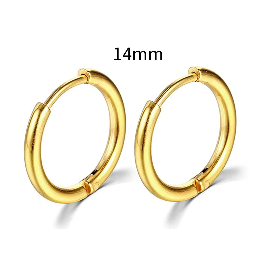 2022 neue Einfache Edelstahl Kleine Hoop Ohrringe für Frauen Männer Knorpel Ohr Piercing Schmuck Pendientes Hombre Mujer