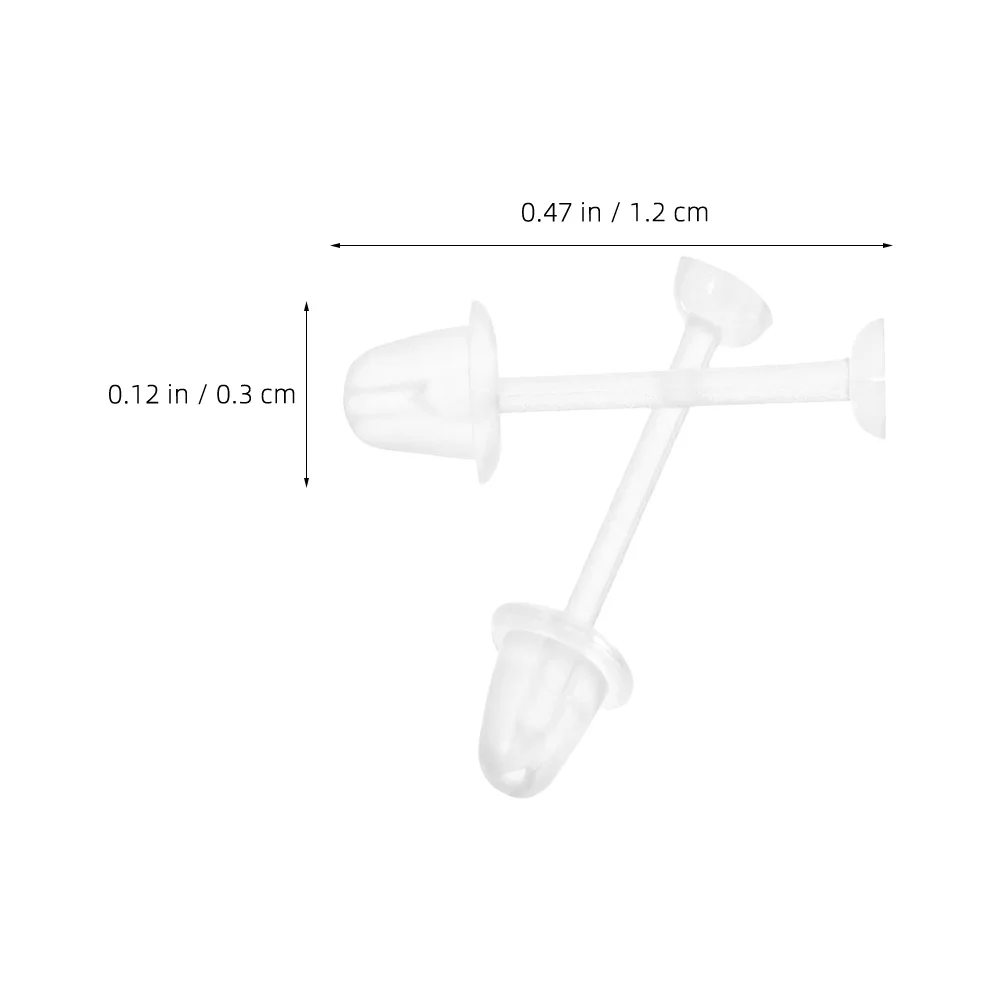 

300 Pcs Earring Accessories Soft Backs Earrings Piercing Cover Replacement Replacements Clear Studs for Ears Secure