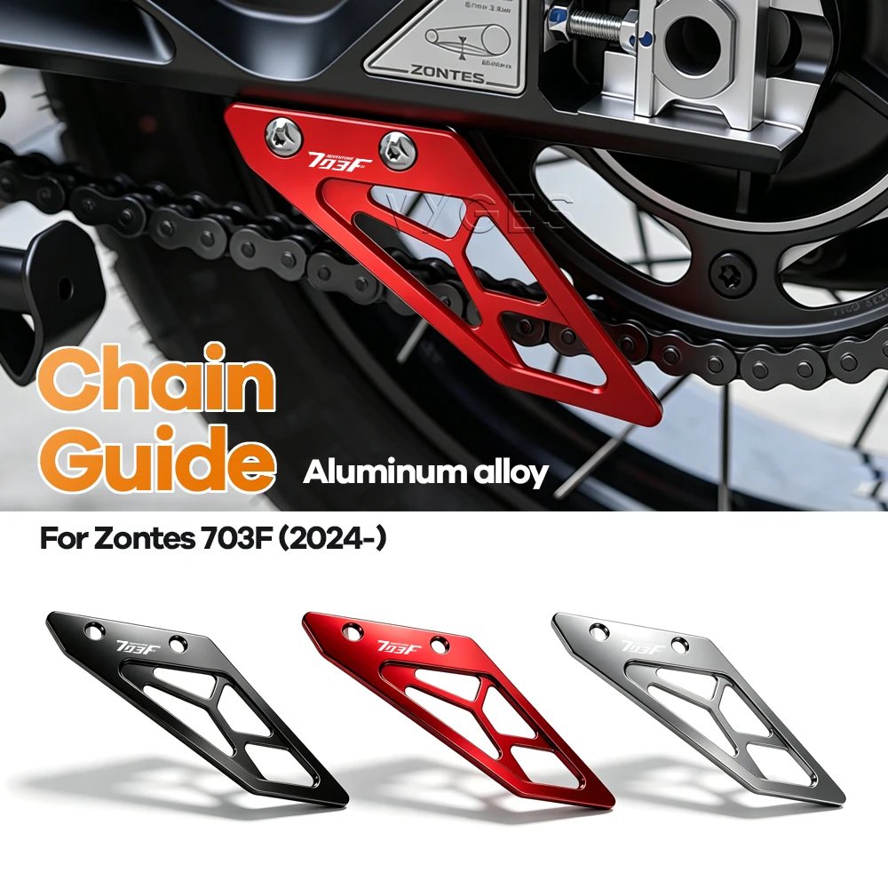 Accessoires de moto pour Zontes 703F 703 F 2024 - Guide de chaîne, protection de poulie, stabilisateur de chaîne, protection de chaîne
