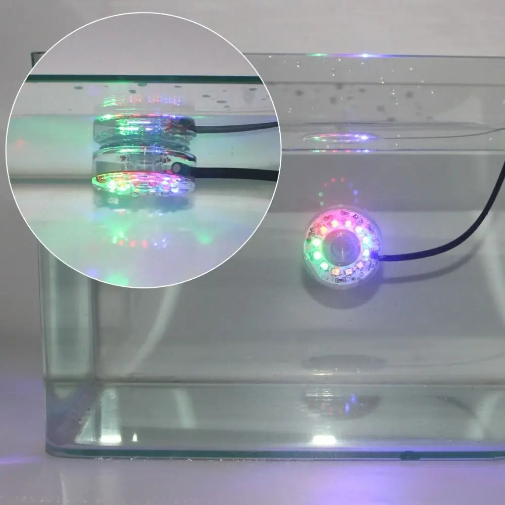 Ambient Light Colorful Fish Tank Light Waterproof with Sucker Aquarium Light LED Aquarium Decorative Lamps Fountain