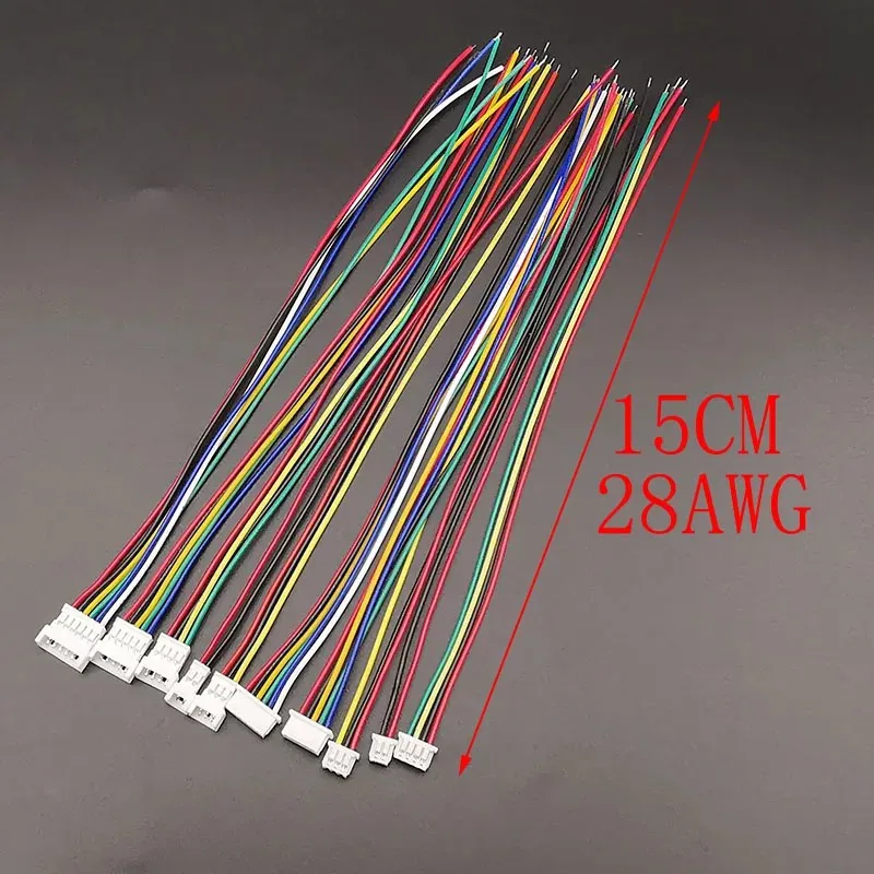 5/10Pairs Micro JST 1.25MM 2P 3P 4P 5P 6 Pin Male Female Plug Jack Terminal Cable Connector 1.25mm Pitch Electronic Wire 150mm