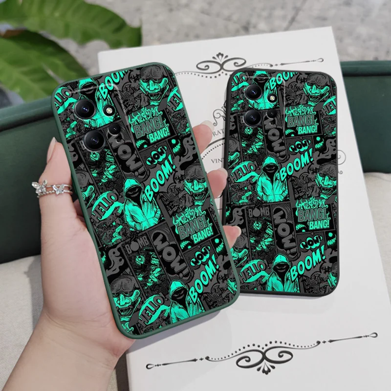 Blackened Clown Phone Case For Xiaomi Redmi Note 12 12S 11 11S 10 10T 10S 9 9S 8 7 Pro Plus 4G 5G Liquid Silicone Cover