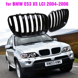 Front Gloss black kidney sport grilles Hood grill for BMW E53 X5 LCI 2004 2005 2006 Car Styling