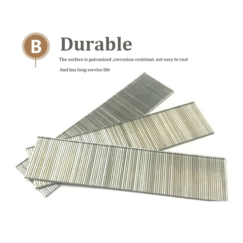 Brad Nails Upholstery Galvanized 1000 pcs Straight Finishing Nails Fine Wire 18 Gauge Steel Staple Pin for Wooden Box Furniture