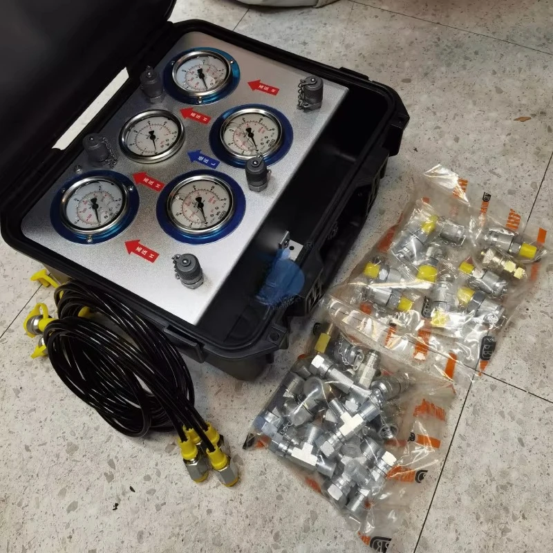 Stress testing kit 5 Test hose 5 Pressure gauge 11 Test fitting 13 Tee fitting