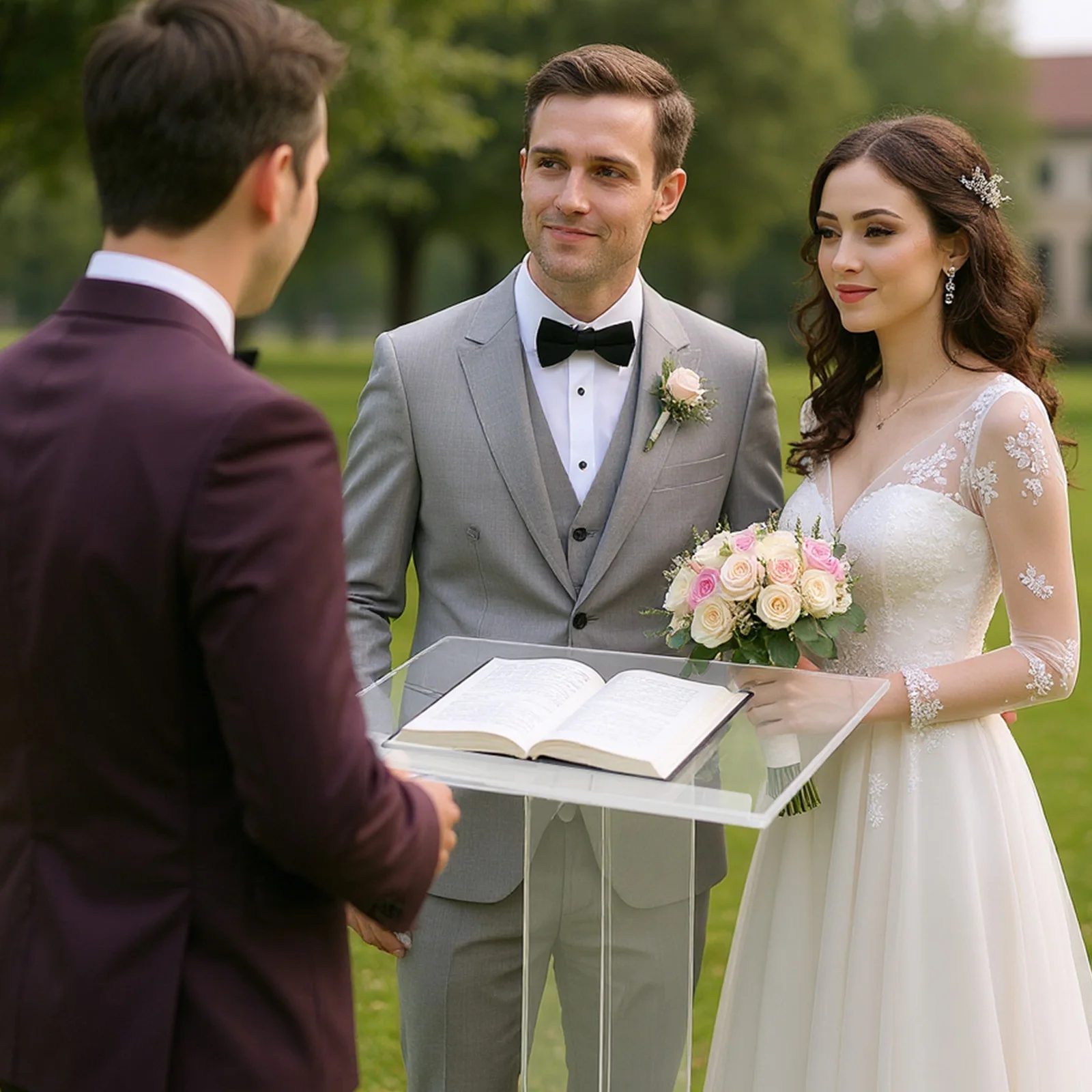 

43.31 Inch Acrylic Clear Stand Up Church Pulpit Conference Presentation Pulpit for Classroom Weddings Churches Speech