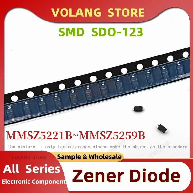 50Pcs Zener Diode SOD-123 MMSZ5240BT1G10V F5 5241B H1 11V 5242B H2 12V MMSZ5243B 13V H3 5244B H4 14V 5245B H5 15V SZ5246B J1 16V