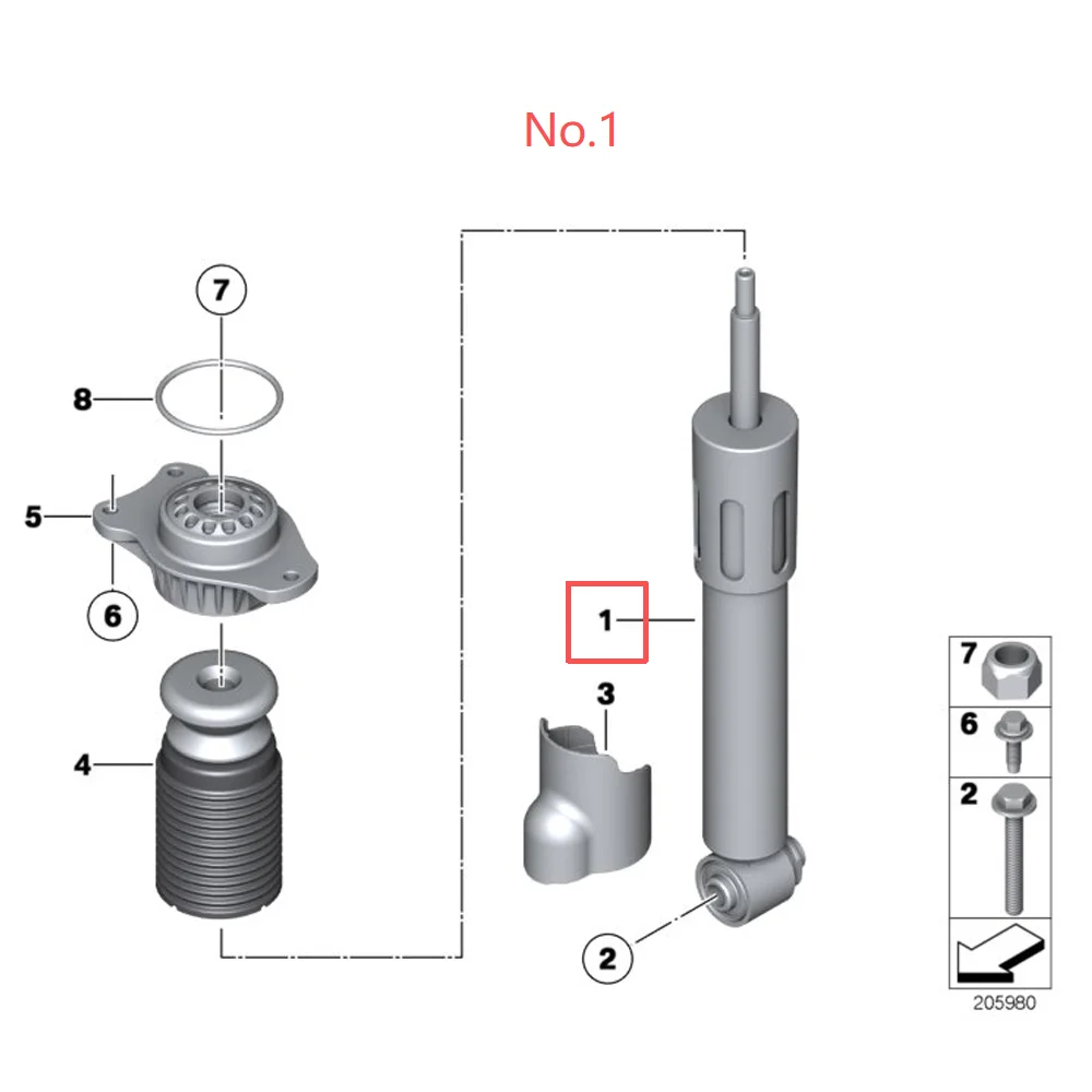 2Pcs Rear Air Suspension Shock Absorbers Core without ADS For BMW F07 GT 520d 528i 530d 535i 33526795449 33526798150 33526784114