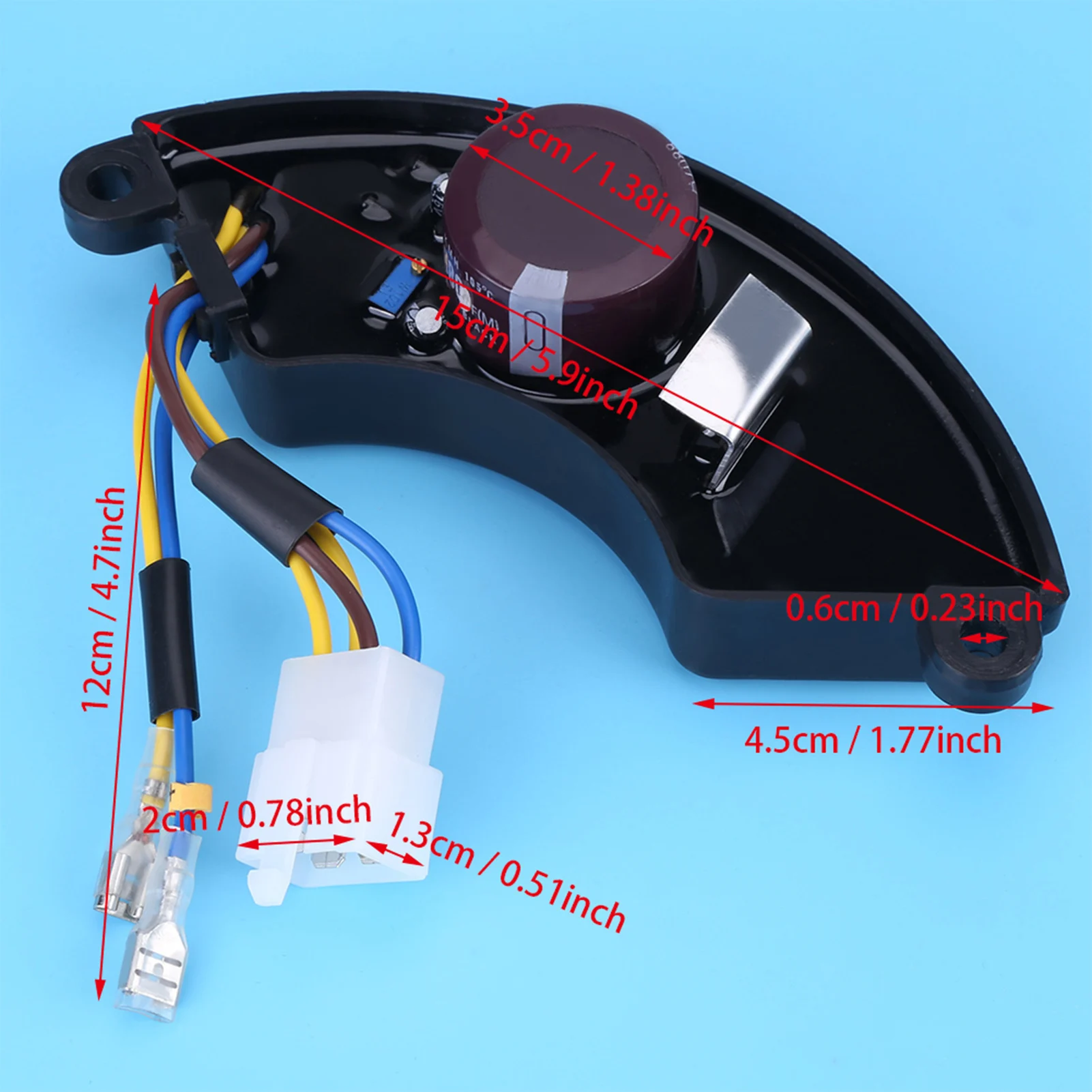 Voltage Regulator, Arc shaped Automatic Voltage Regulator AVR for 6.5KW 7KW 8.5KW 2 phase 6 WiRe Petrol Generator
