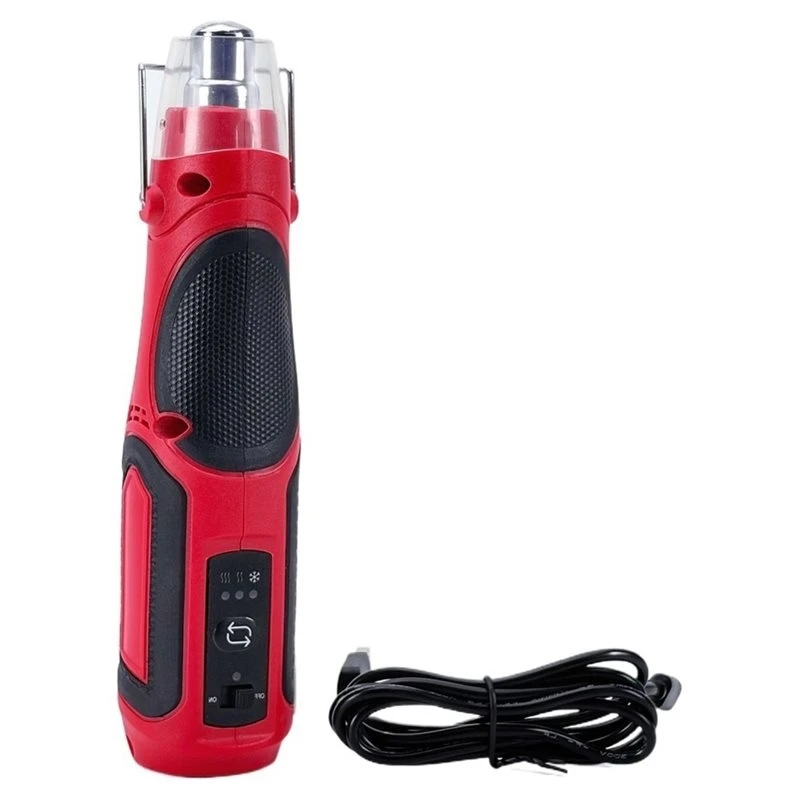 AS63-Handheld Mini Hot Air Gun Rechargeable Lithium Battery For DIY Rubber Stamp Shrink Plastic Embossing Powder Heat