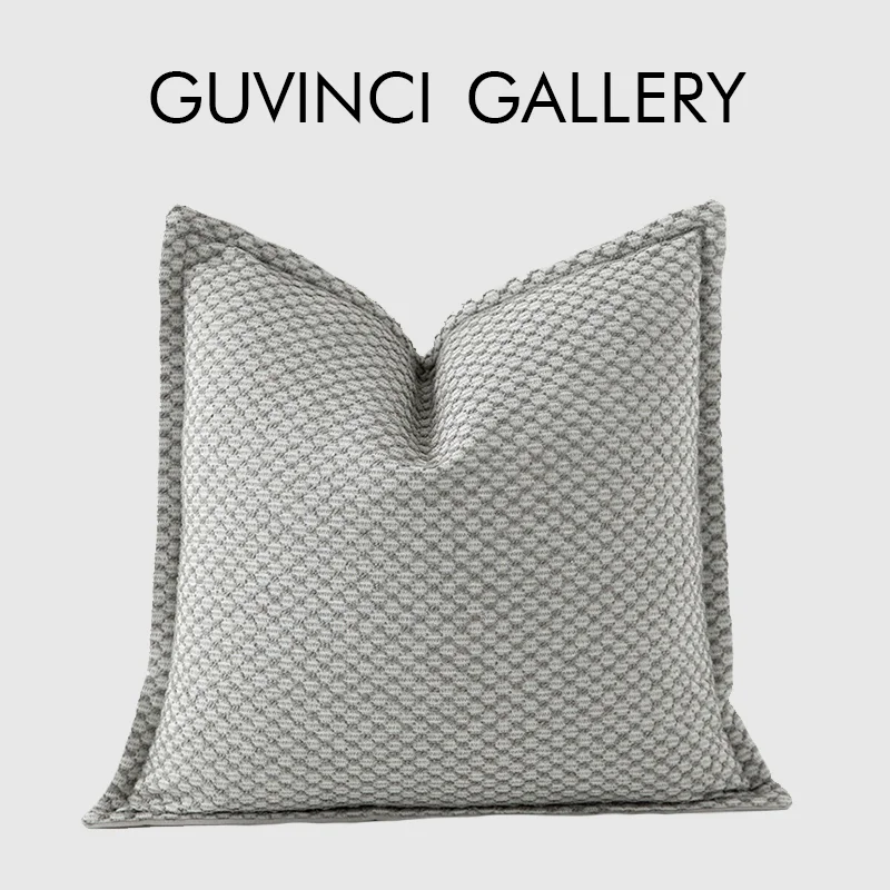 

GUVINCI GALLERY Spanish Contemporary Art Decorative Cushion Covers Modern Metropolitan Exquisite Gray Throw Pillow Cases 45x45cm