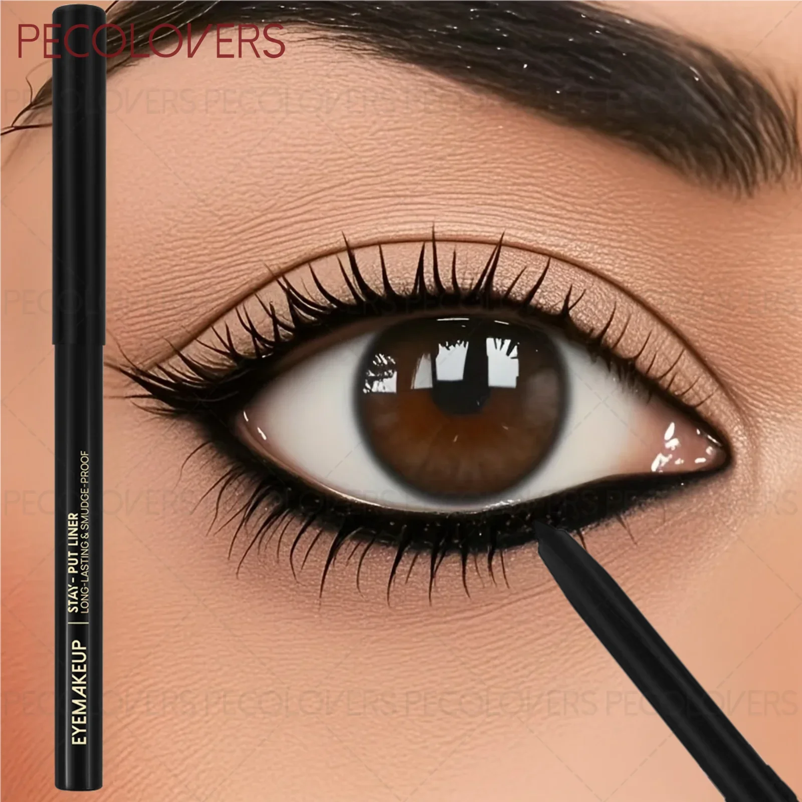 1PC スムースジェルアイライナー - ソフトな質感、汚れ防止、高発色、ナチュラルマット仕上げ、毎日の必需品メイクツール