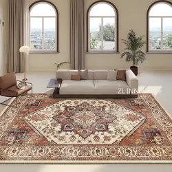 Persian Retro Carpet Living Room Decoration Sofa Area Carpets 200×300 Large Size Non-slip Rugs Home Bedroom Washable Floor Mats
