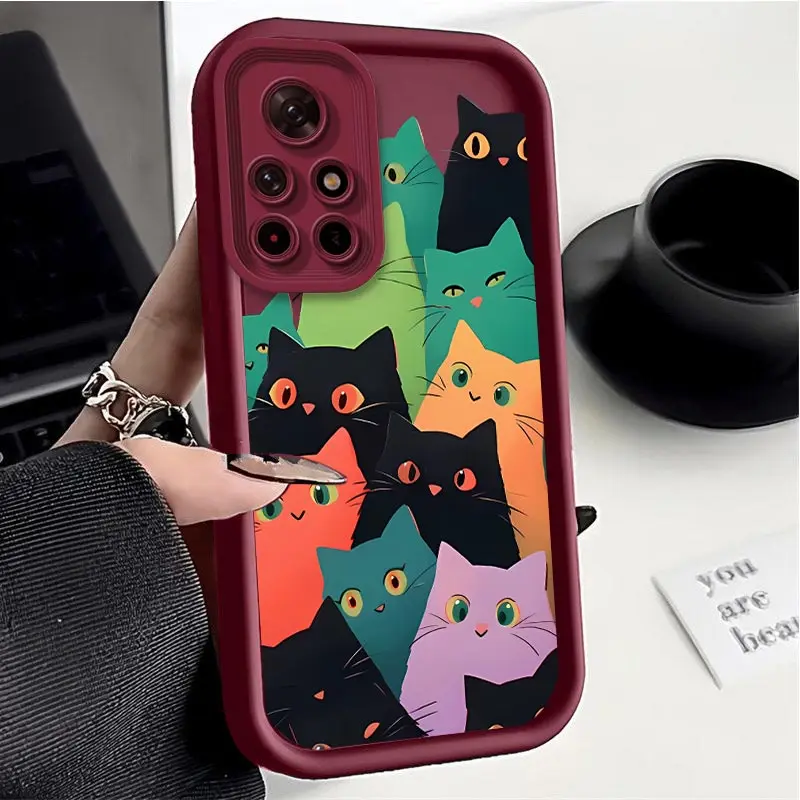 Note 11 Curious Cat New Sky Eye Phone Case For Xiaomi Redmi Note 11 11EPro 11Pro 11SE 10T 12 11S 12R 10 10Pro 9 9S 10S 12S Cover