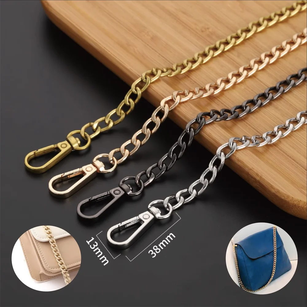 

Metal Aluminum Bag Chain Replacement Parts Accessories For Hand-Woven Shoulder Handbag DIY Handmade Detachable Straps
