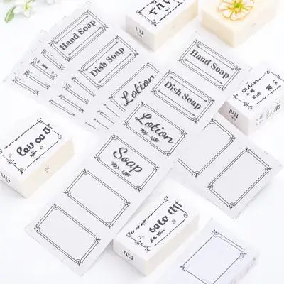 

6Pcs Waterproof Soap Labels Transparent Bottle Stickers Self-Adhesive Decals for Bathroom Kitchen Soap Storage
