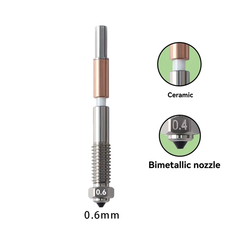 

Хорошо для QIDI Plus 4 для QIDI Plus 4, биметаллическое сопло, аксессуары для 3D-принтеров, быстросъемное изоляционное сопло, интеграционное сопло
