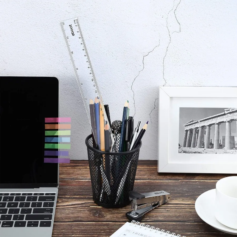 2パック 12インチ プラスチック定規 - 学校やオフィス用の透明な直定規