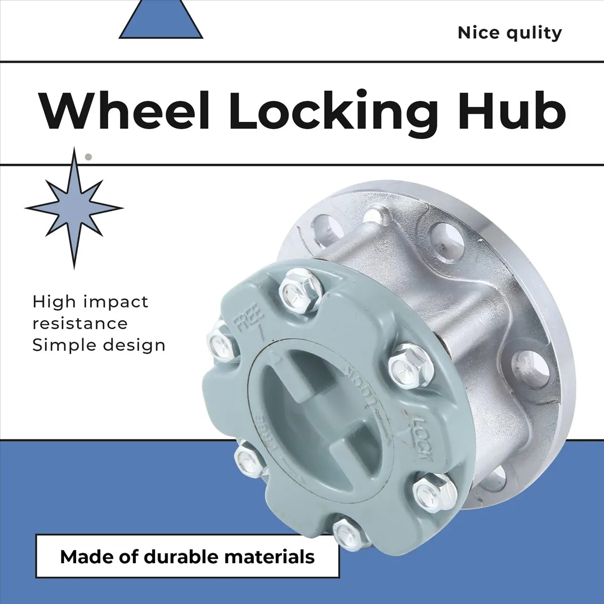 NCSMT Free Wheel Locking Hub Manual Lock 28 Teeth MB886389 for MITSUBISHI Pajero Montero Triton Pick Up L200 4X4 L300 4X4