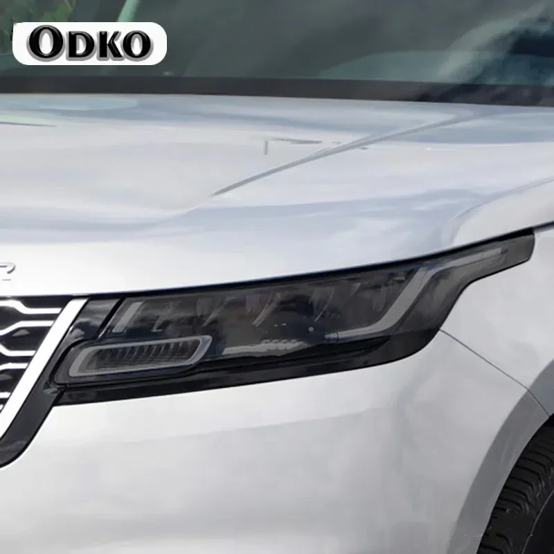 Car Headlight Tint Smoked Black Protective Film TPU Stickers For Range Rover Velar 2017-Present Accessories Anti-Scratch Repair