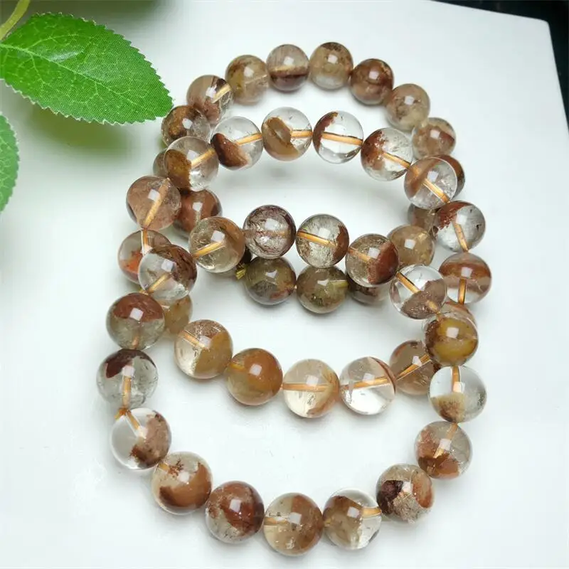 Natural Rabbit Hair Garden Quartz Bracelet Women Fashion Reiki Healing Energy Gemstone Gift 7/9/11/12MM