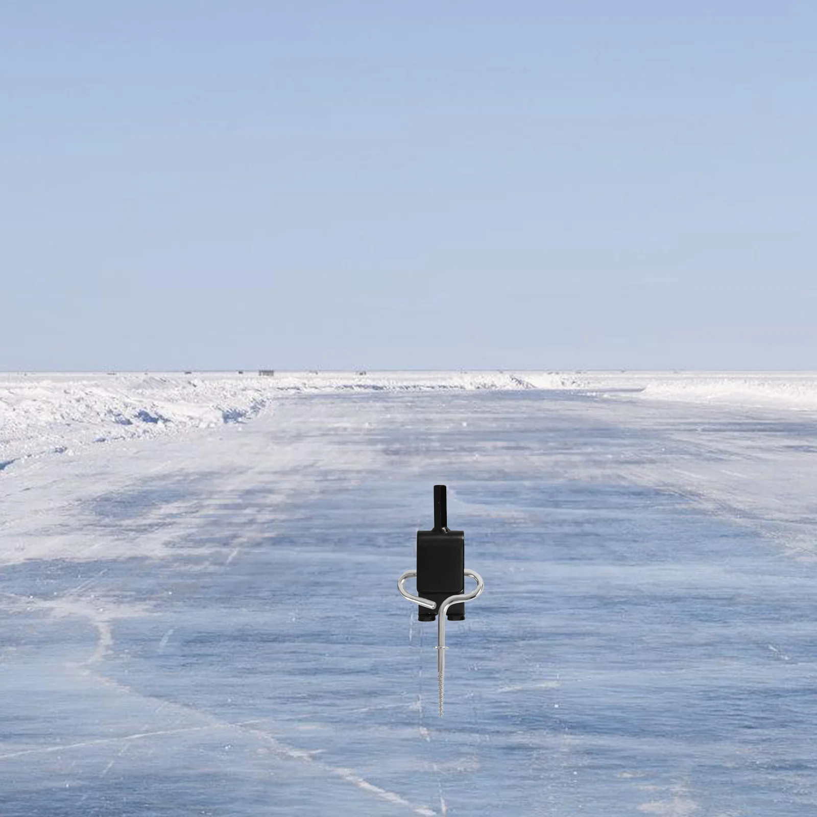 

Winter Ice Fishing Anchor Kit Includes Drill Adapter and Spiral Steel Ice Nail Quick Setup for Outdoor Camping Fishing Gear Use