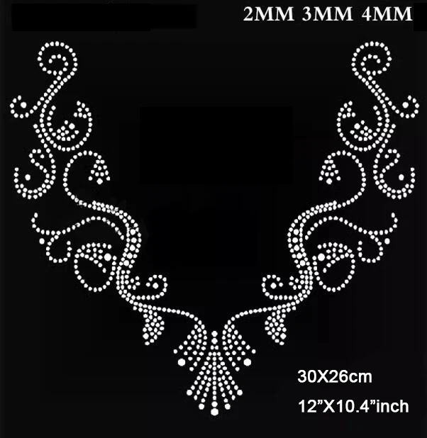 4 шт./партия (30x26 см) модные блестящие стразы горячей фиксации, теплопередающие Стразы для украшения, железная утюжок, аксессуары «сделай сам» (искусственная кожа)