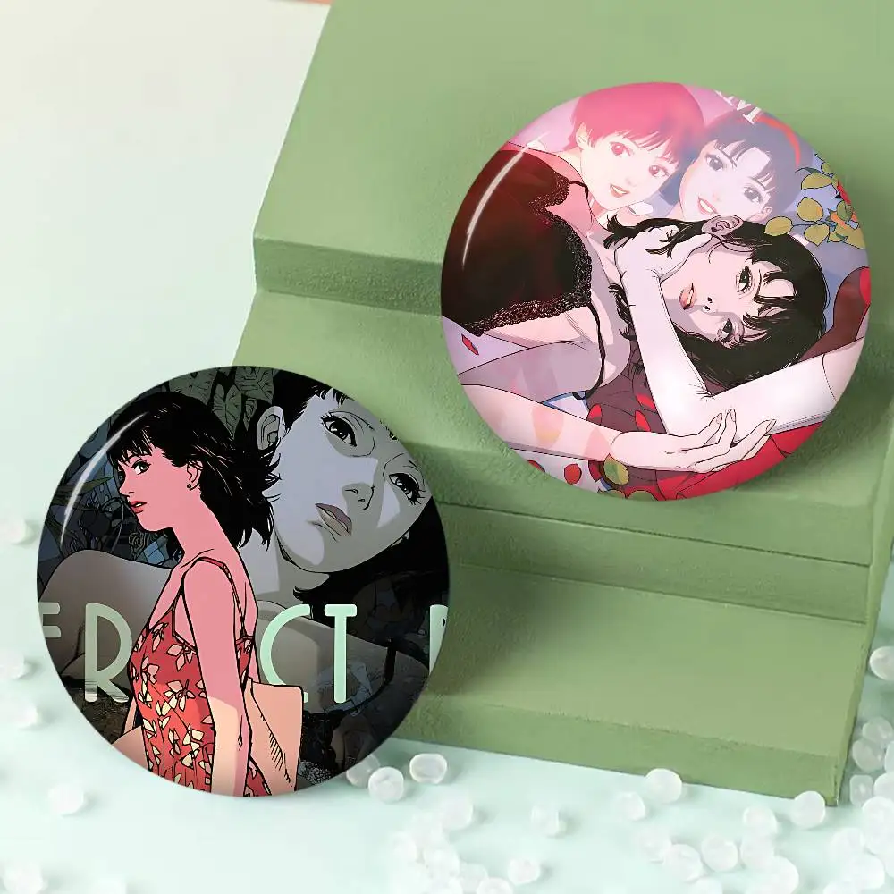 Japanese Horror Movie P-perfect B-blue Tinplate Soft Button Pin Brooch Metal Badge Custom Jewelry Accessories Hat Bag Lapel