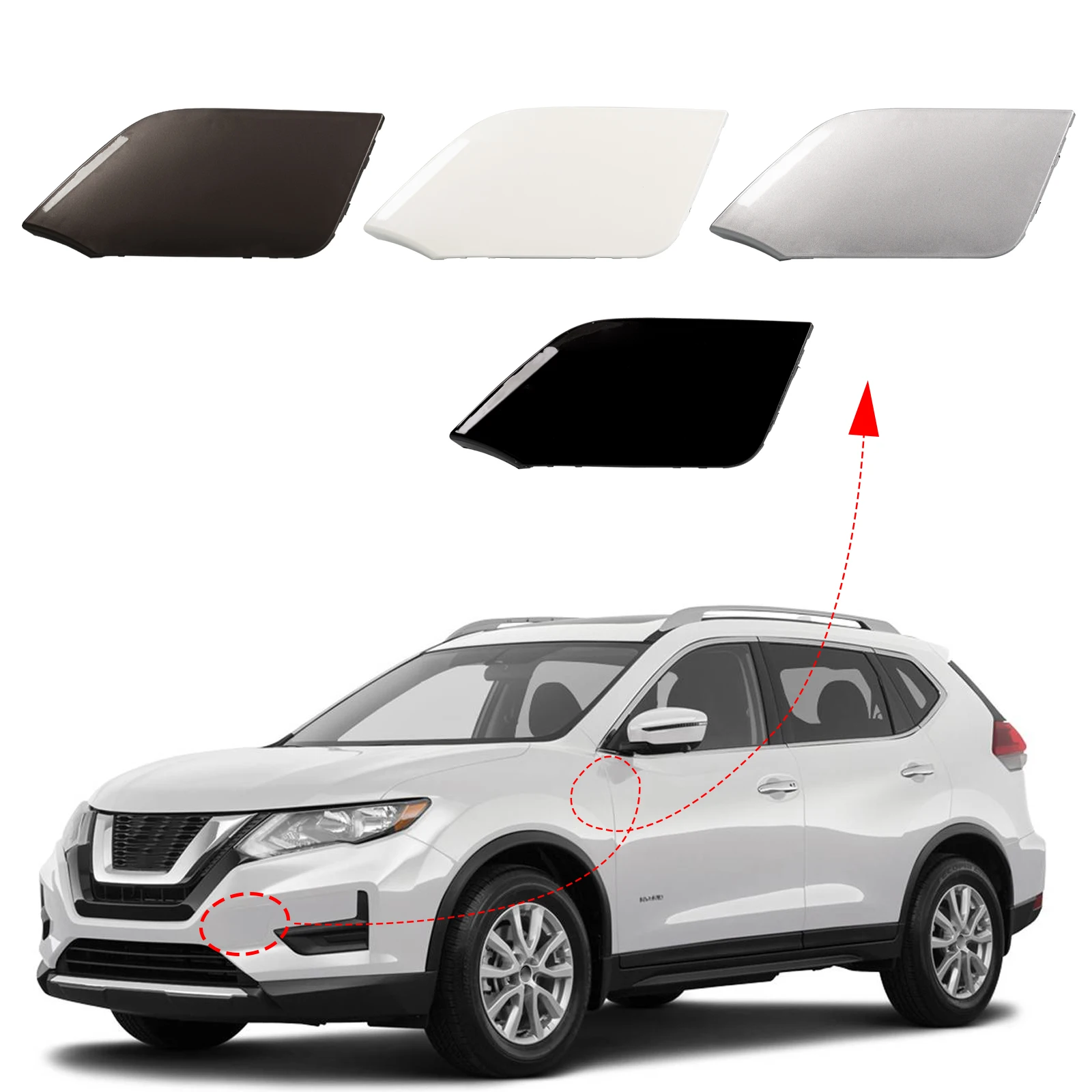 Front Bumper Tow Hook Cover Cap Towing Eye For Nissan X-Trail T32 Rogue Accessories 2017 2018 2019 2020 622A0-6FL0H