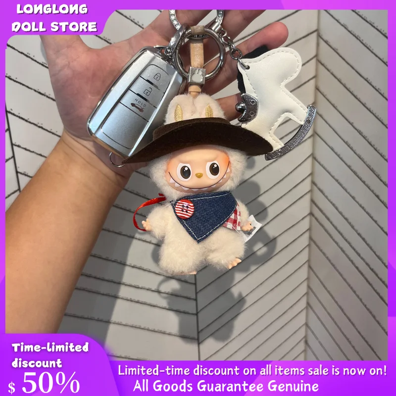 

Ковбойский комплект Ropa Labubu, шляпа и нагрудник для 10,5 см Labubu 4,0, булавка с монстрами для кукольной одежды серии Love, аксессуары для одежды