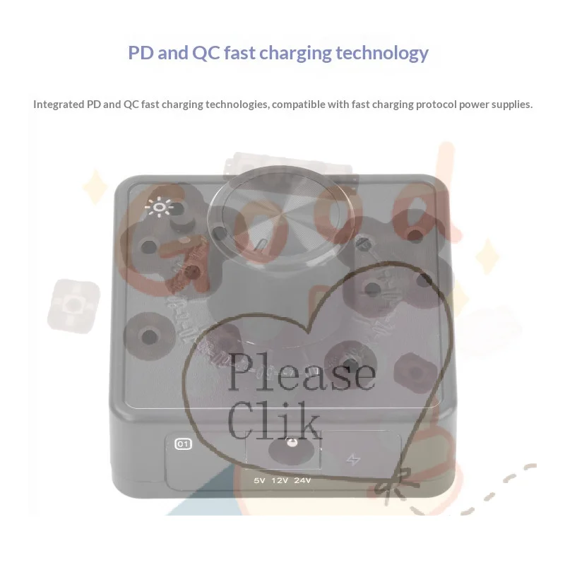 【HG】PWM Fan Controller With PD QC Fast Charging DC 12V 24V 5V Multi-Voltage Input Speed Regulator For DIY Cooling Fans