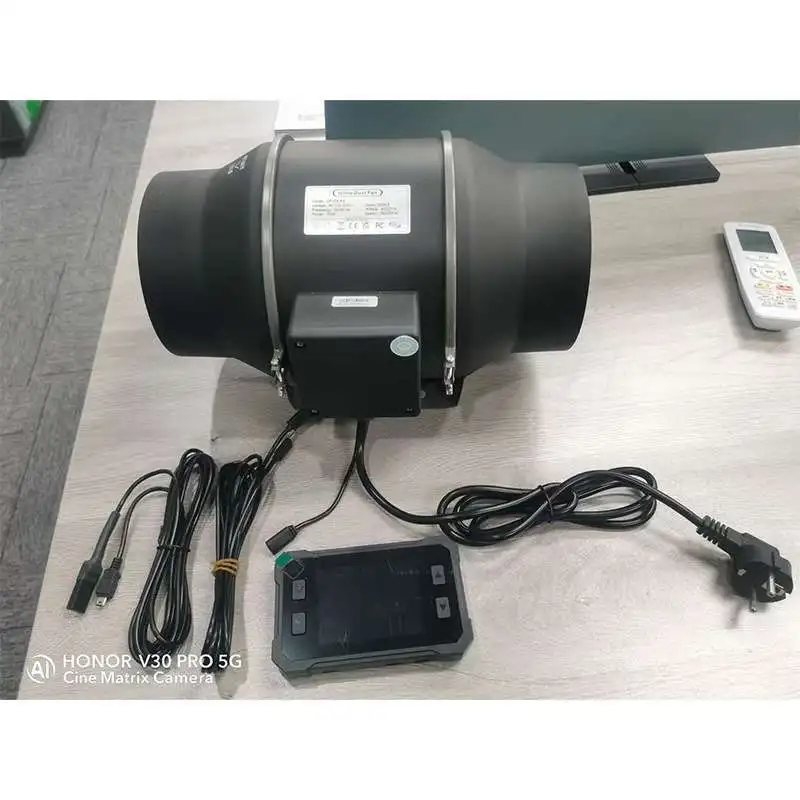 100mm Inline Booster Duct Fan WIFI APP Smart Controller Low Noise EC Motor Ventilation Fan Grow Tent Heating Cool