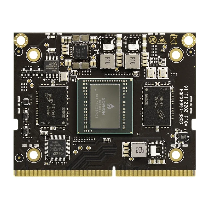 Firefly Core-1684XJD4 Octa-Core Placa de núcleo AI de alta potência de computação alimentada por processador SOPHON AI BM1684X