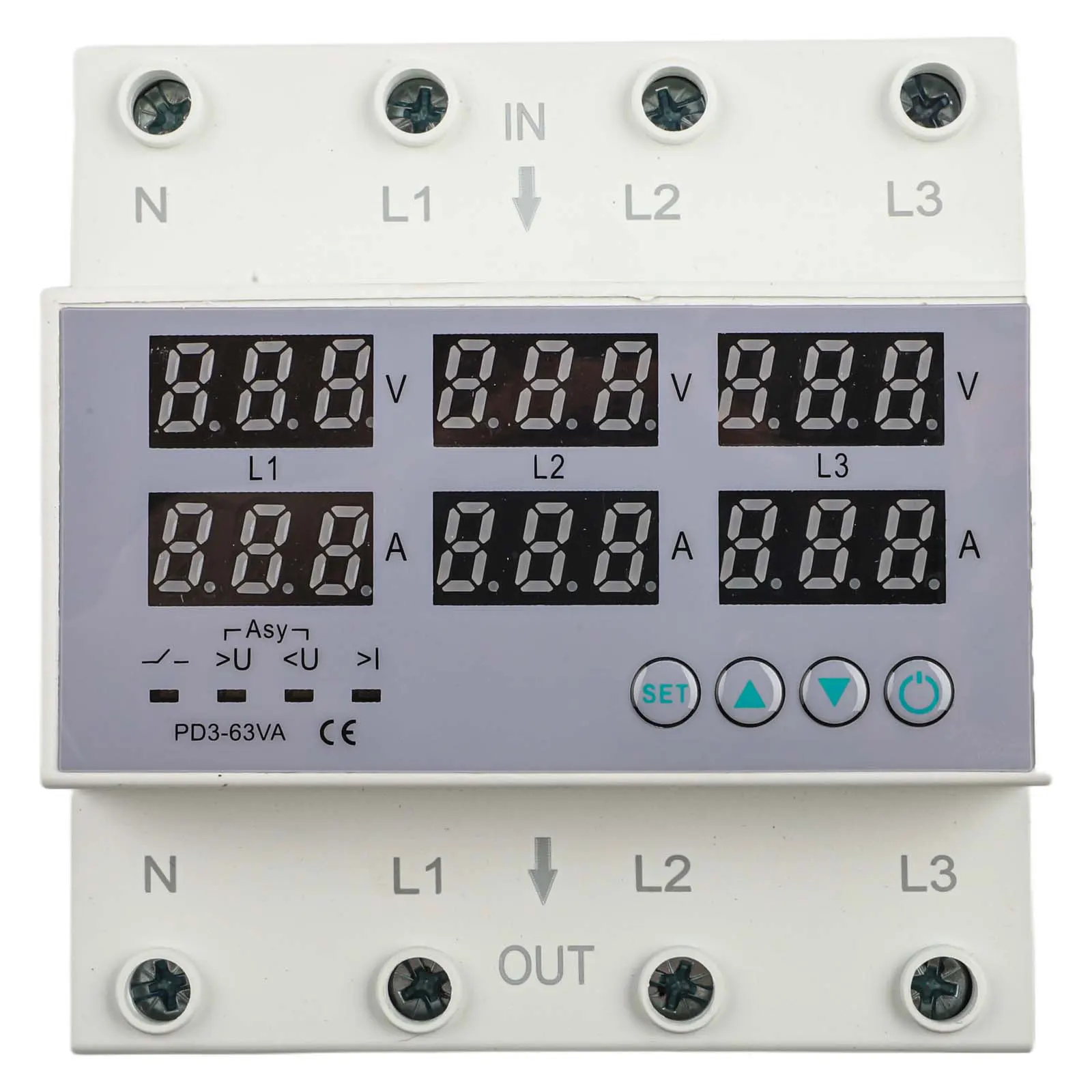 Interruttore automatico limitatore di tensione regolabile limitatore di corrente di sicurezza elettrica 91mm * 50mm * 90mm Design compatto per il controllo della tensione