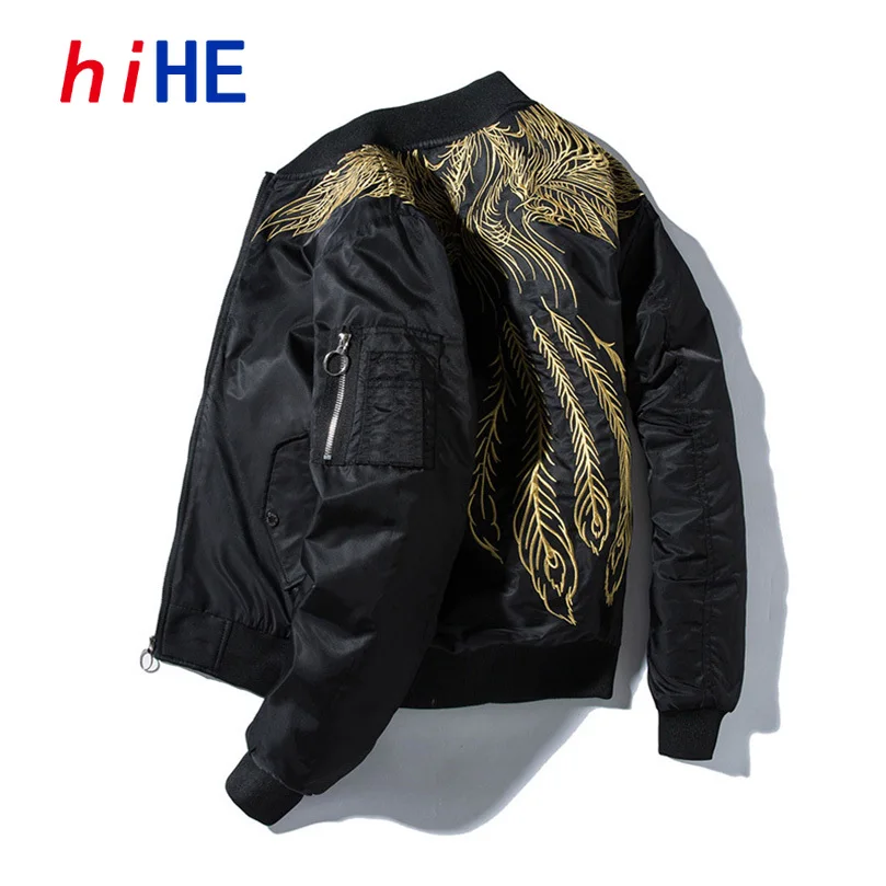 Phoenix Bestickte Bomberjacke Herren Sukajan Baseball-Jacken Jugend Casual Bomber-Mantel Herren 2025 Frühling Herbst Koreanisch Z1A1