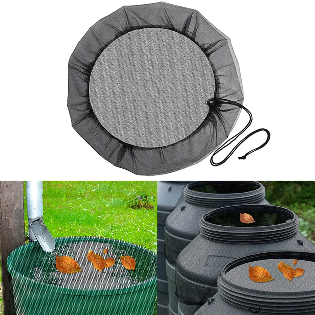 

50/60cm Outdoor Mesh-Cover Netting For Rain Barrels PE Water Collection Buckets/Tank Rain/Harvesting Tool Protector For Garden