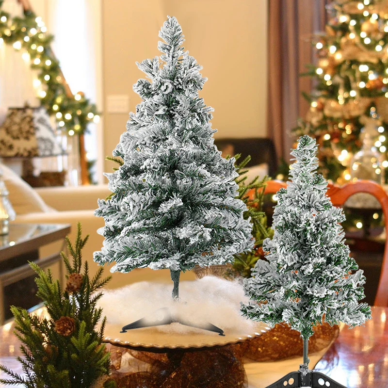 45CM Christmas Ornaments Artificial Cedar Tree Window Decoration Simulation Snow Fall Christmas Tree Decoration