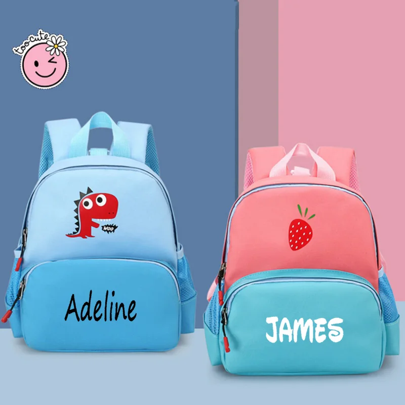 Personalised Toddler Backpack with Anti-Lost Harness Custom Your Name Kids Backpack School Bag for Baby Girl Boy