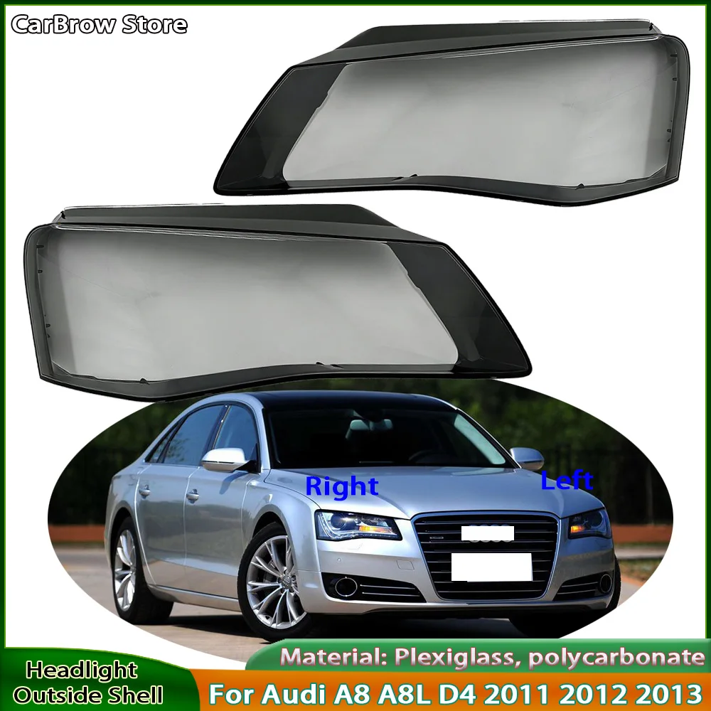 

Прозрачный корпус фары (дальний/ближний свет) для Audi A8 A8L D4 2011-2013, отражатель фары, корпус фары головного света