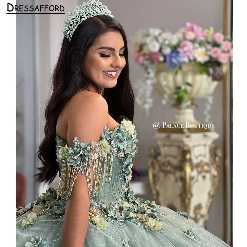 Quinceanera Dresses Off The Shoulder Appliques Vestidos De 15 Formal Elegent Princess Party Dress Sweet Ball Gown