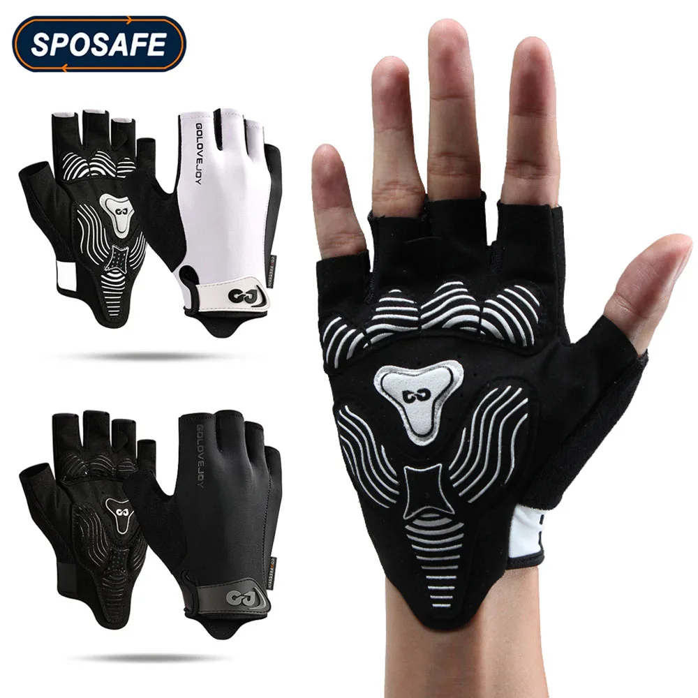 

1Pair Cycling Gloves Mountain Bike Gloves Half Finger Road Racing Riding Glove Breathable Shock-Absorbing Biking Glove Men Women