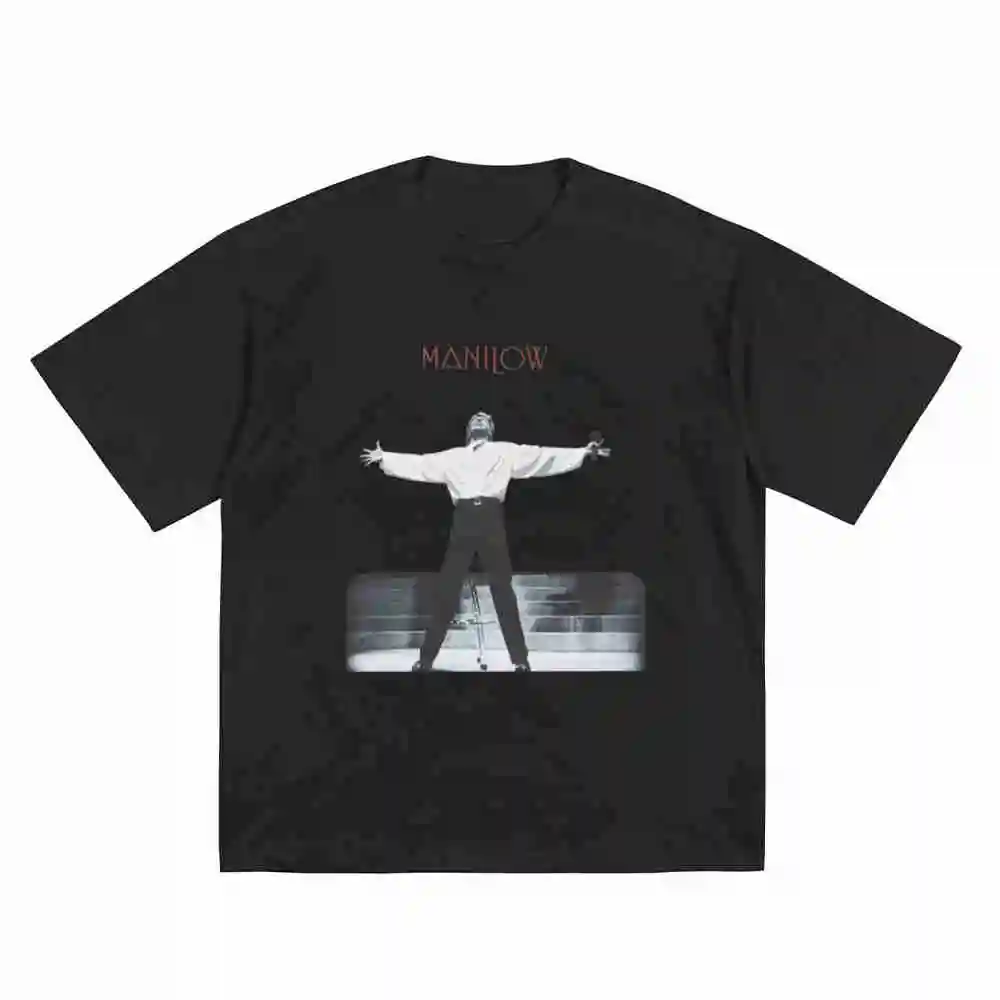 1994 Barry Manilow Concert Stage Pose Short Sleeve Tee 100% Cotton T-Shirt