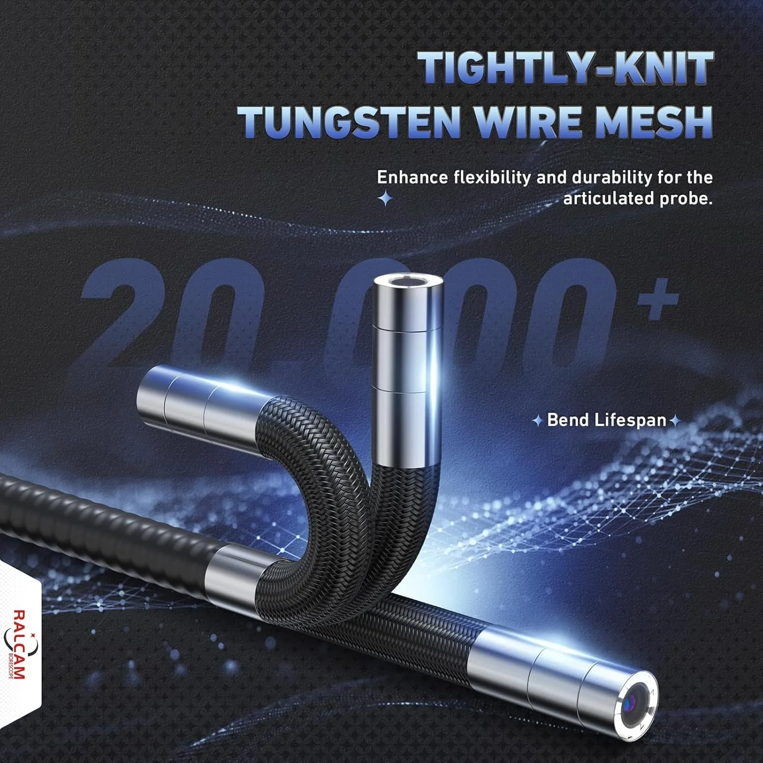 360 Degree Rotation Camera 4.3 Inch Endoscope 6.2mm 1080P Full HD Endoscope Camera for Industrial Inspection