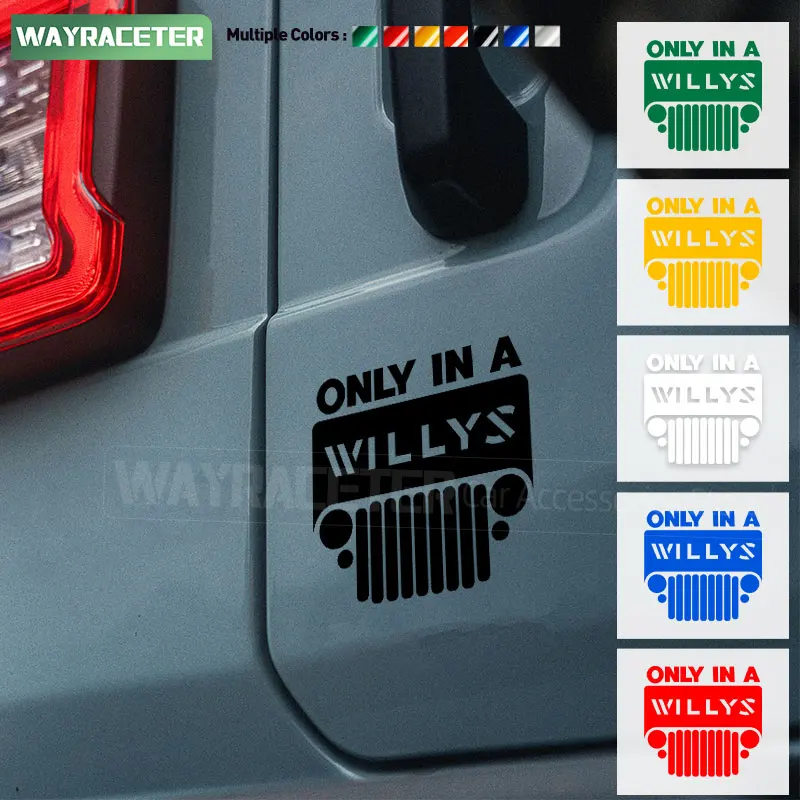 

Reflective Vinyl Only In A Willys Graphics Decal Window Fender Trunk Sticker For Jeep Wrangler JK JL TJ YJ CJ JLU Gladiator JT