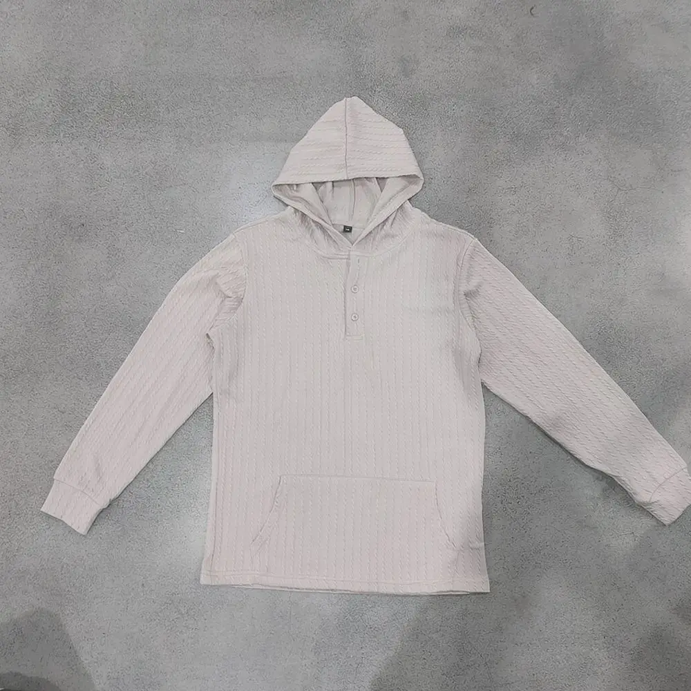 Mens Urban Style Hoodie Henley Long Sleeve Shirt Loose Fit Vertical Striped Pattern Breathable Casual Soft Top Apparel