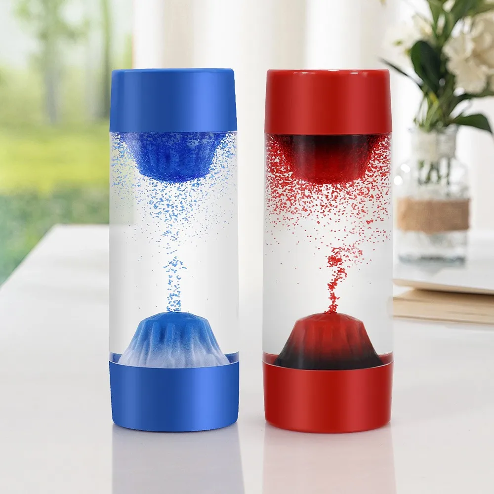 Red And Blue Acrylic Double-headed Volcanic Hourglass Timer, Volcanic Eruption Home, Office Gift, Small Decoration, Sand Leakage