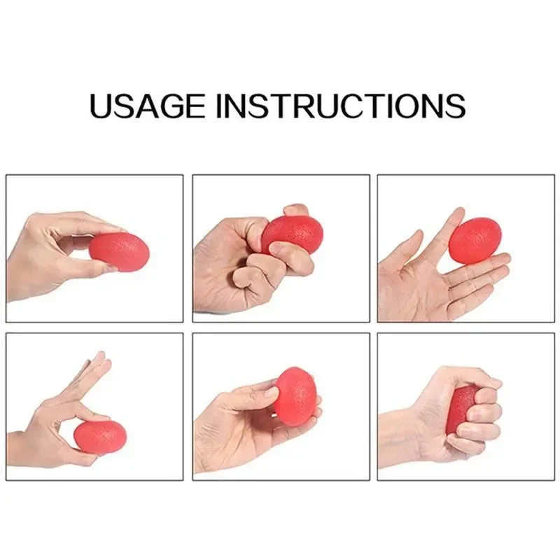 Silikon Hand Grip Ball Ei Männer Frauen Gym Fitness Finger Schwere Exerciser Kraft Muskel Erholung Greifer Trainer – Detail 8